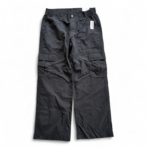 Old Navy Wide Leg Cargo Pants Black Size Medium NWT - Picture 4 of 10